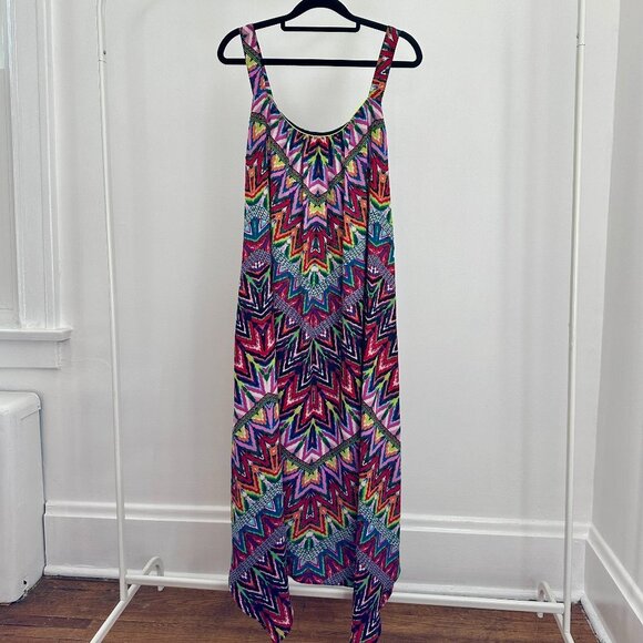 Handkerchief Hem Maxi Shift Dress - Picture 3 of 13